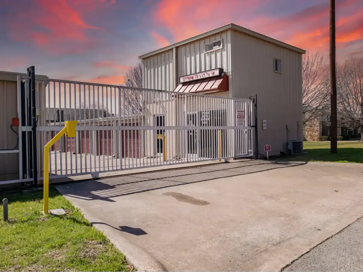 Security gate of Temple, TX self-storage facility on 31st street.