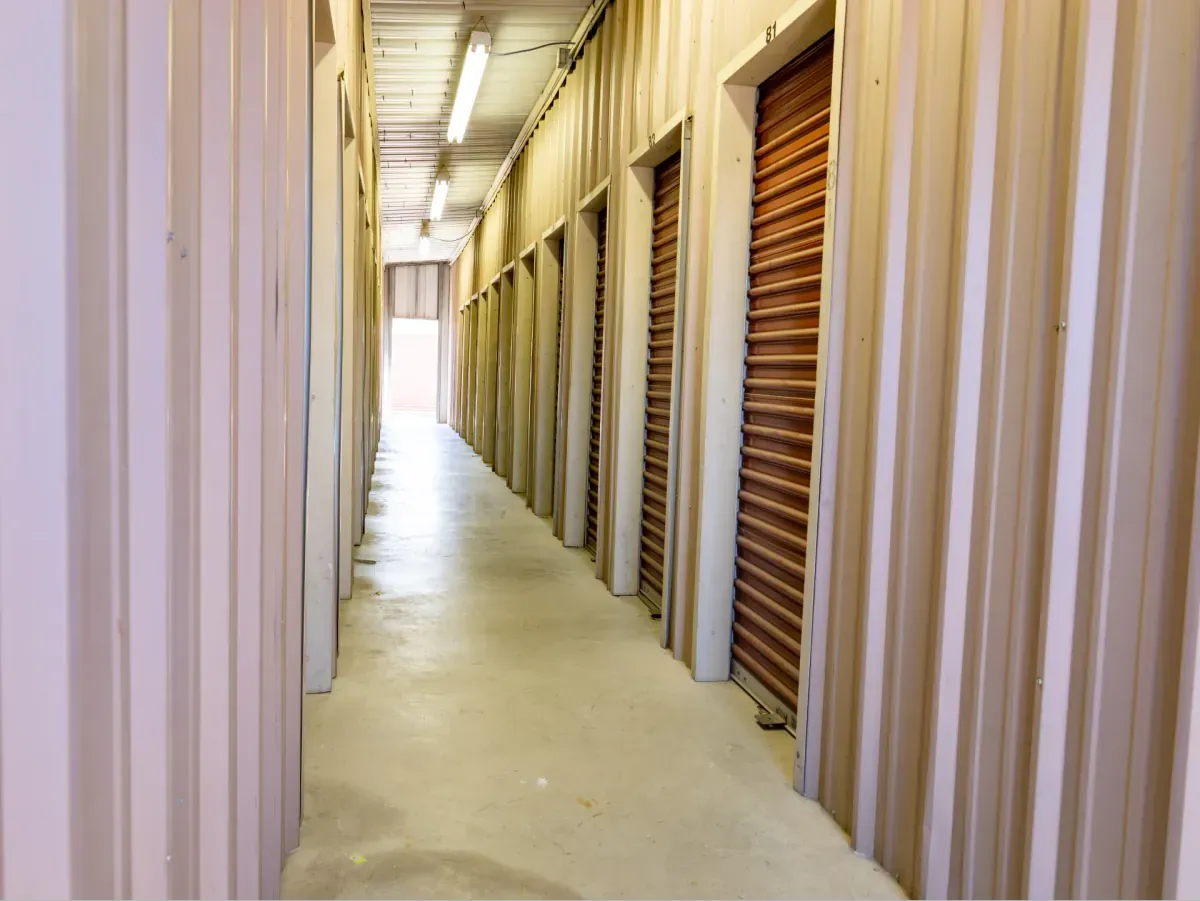 Indoor storage units at 31st street Temple, TX self storage facility.