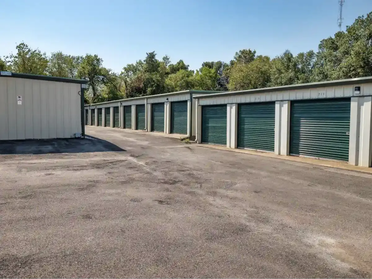 Outdoor storage units at Corsicana, TX W 7th street facility.