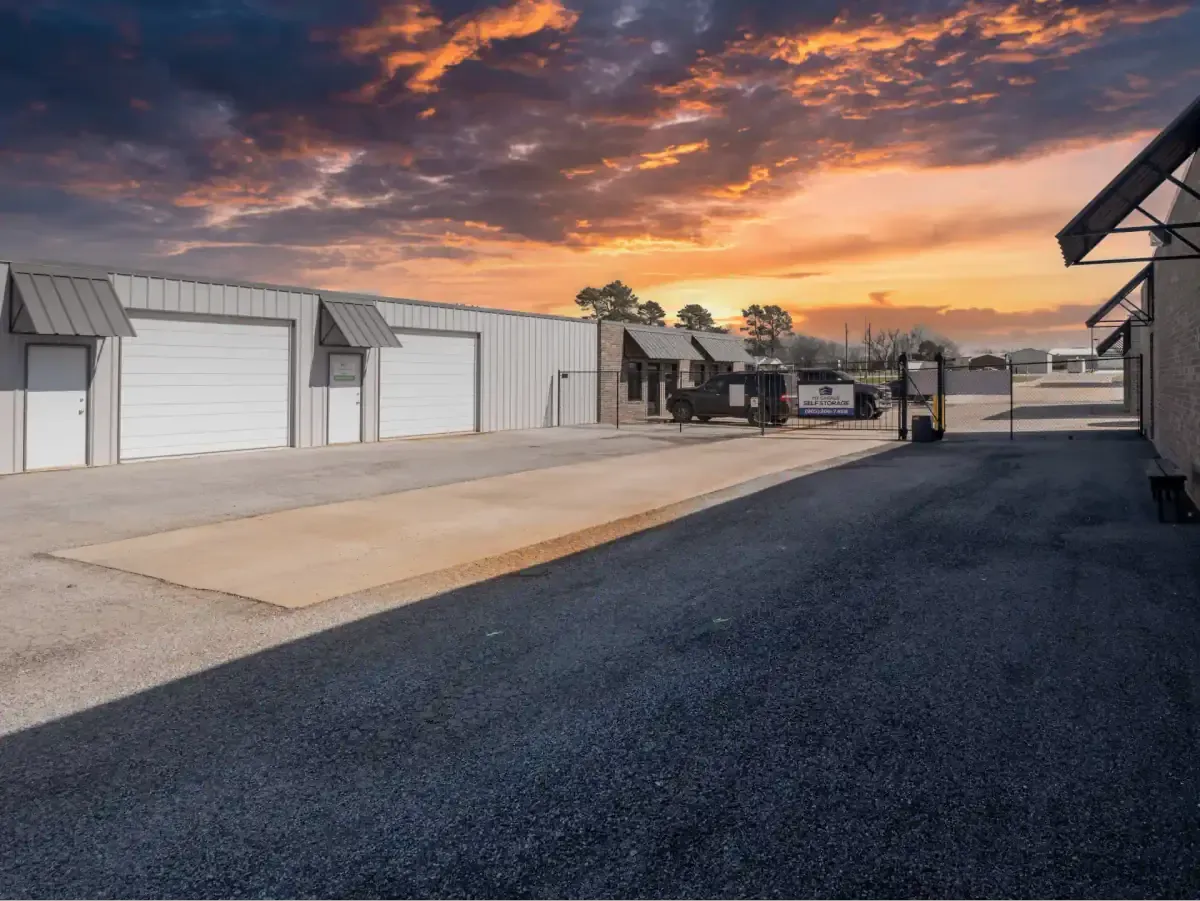Exterior of storage units at Bullard, TX self storage facility.