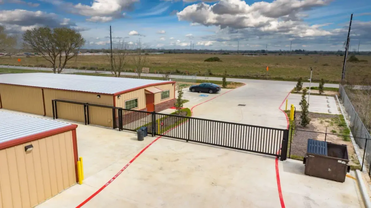 Outdoor storage at Hockley, TX self storage facility.