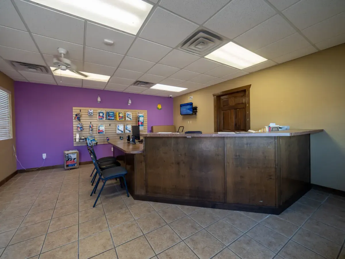 Interior of office at Killeen, TX self storage facility.