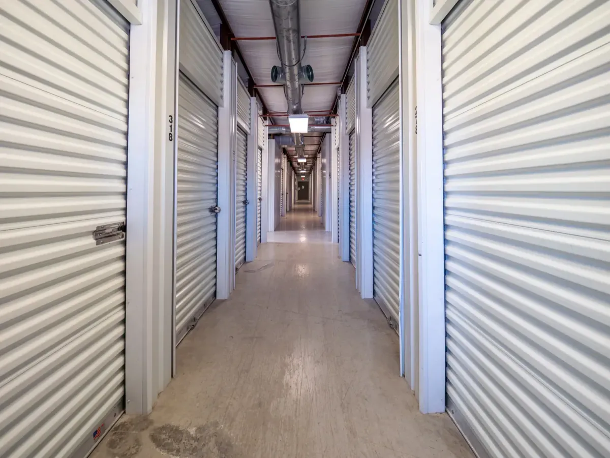 Indoor storage at Killeen, TX self storage facility.