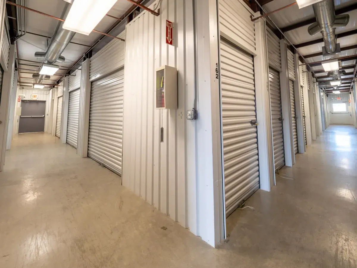 Indoor storage units at Killeen, TX self storage facility.
