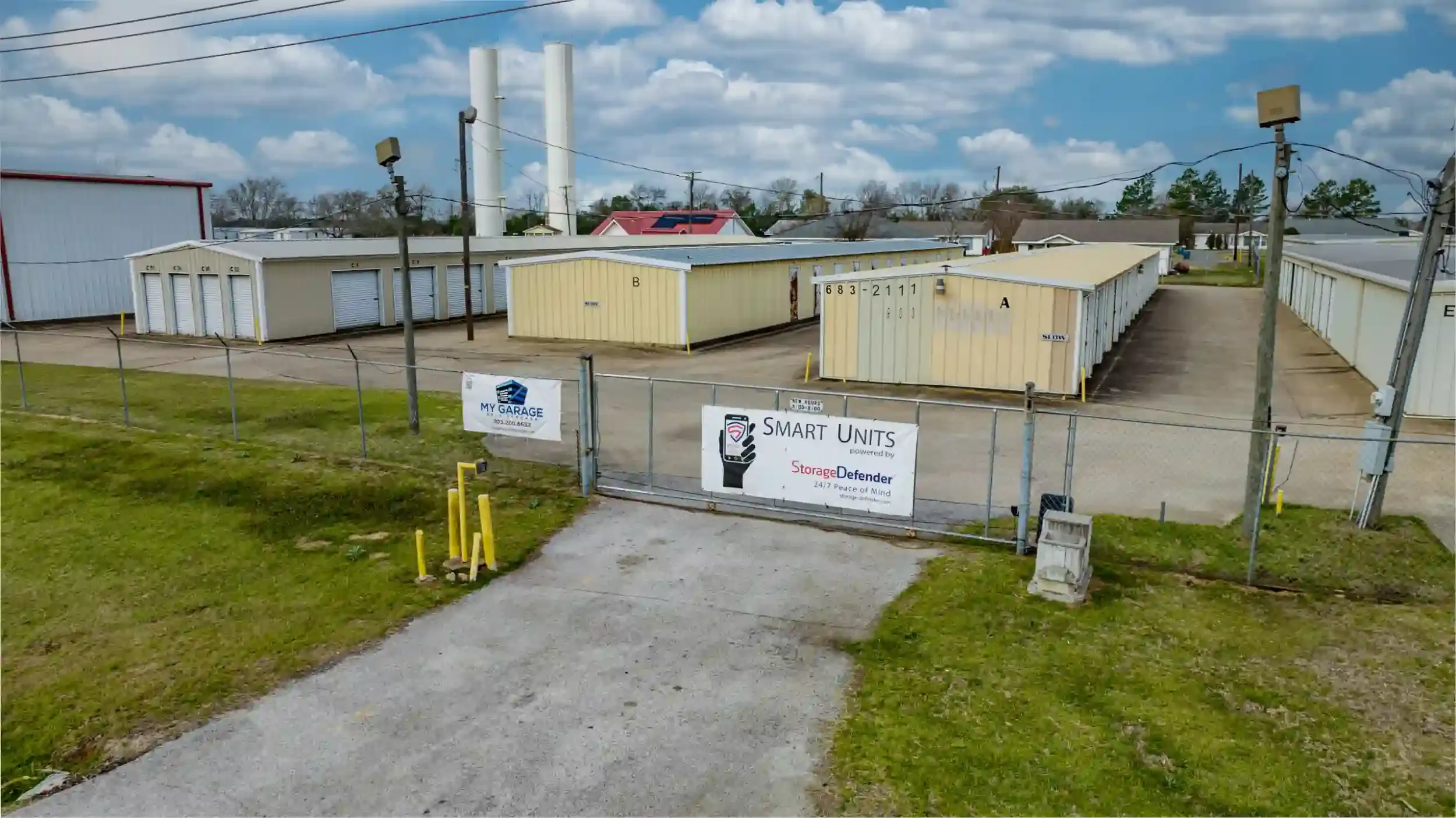 Outdoor storage at Rusk, TX self storage facility.