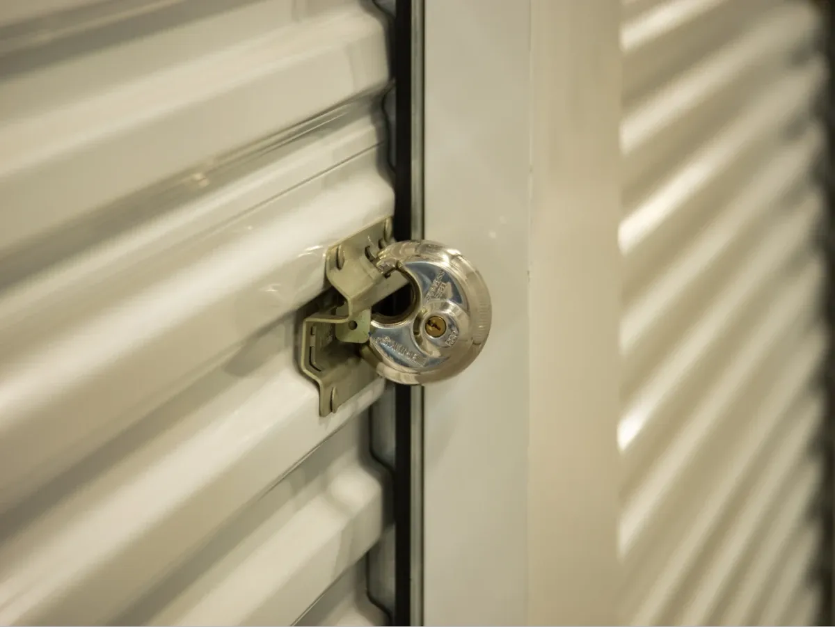 Storage lock at Mexia, TX self storage facility.