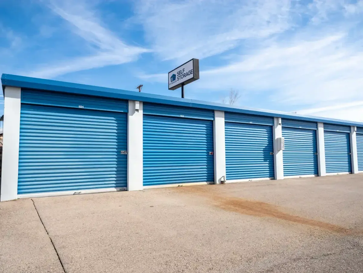 Outdoor storage at El Paso, TX self storage facility.