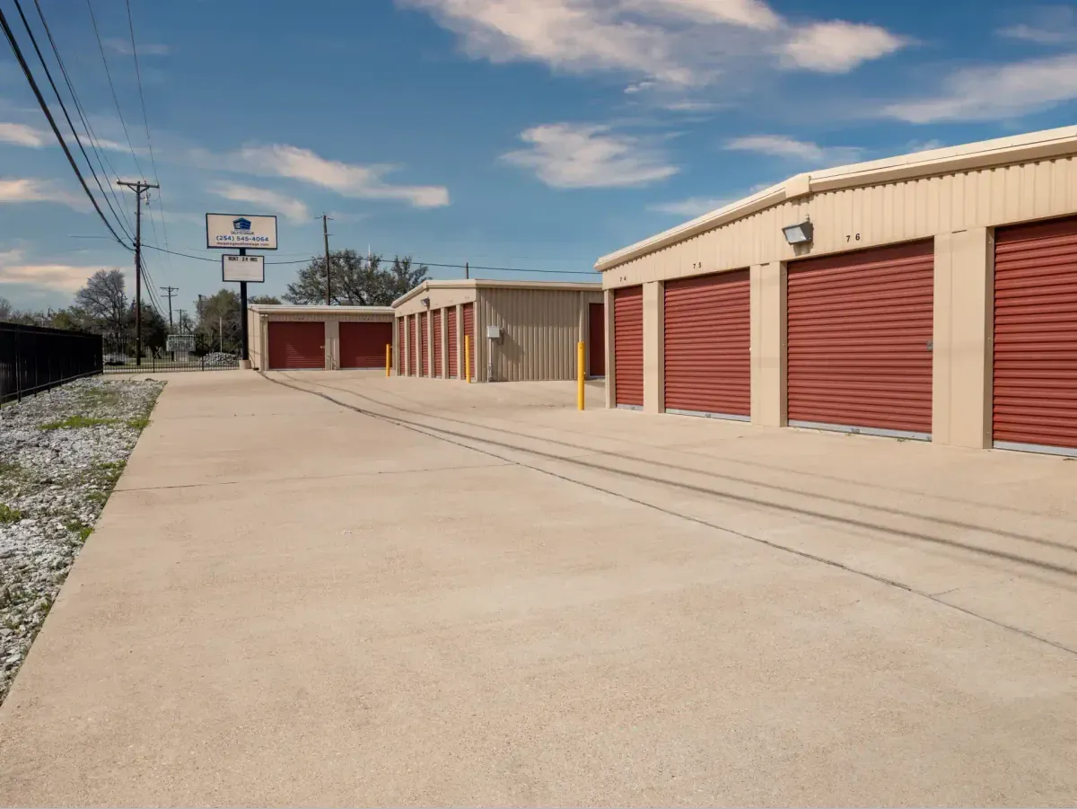 Outdoor storage at Morgans Point Resort, TX self storage facility.