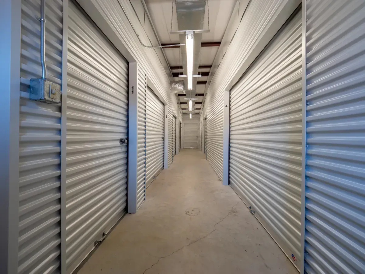 Indoor storage at Morgans Point Resort, TX self storage facility.
