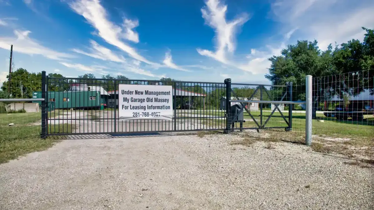 Gated entrance at Old Massey facility.