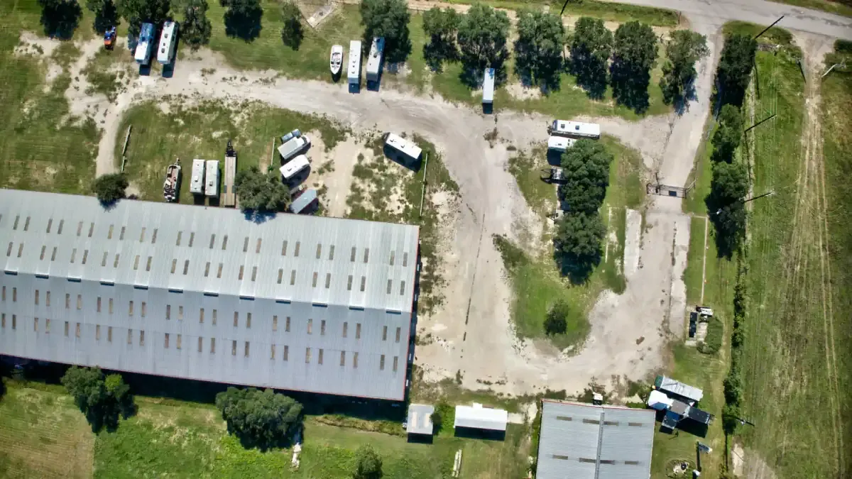 Exterior Storage at Pearland, TX self storage facility.