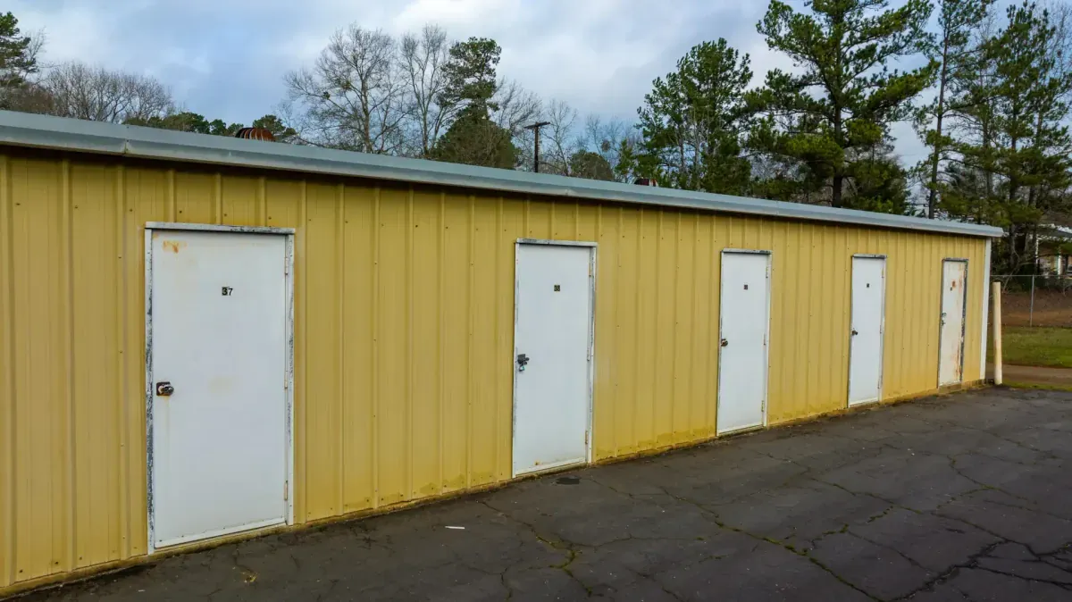 View of outdoor storage at Rusk, TX self storage facility.