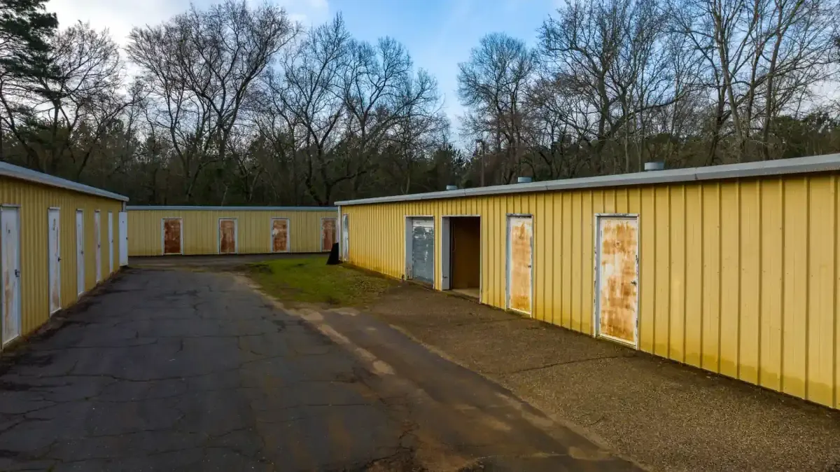 View of outdoor storage at Rusk, TX self storage facility.