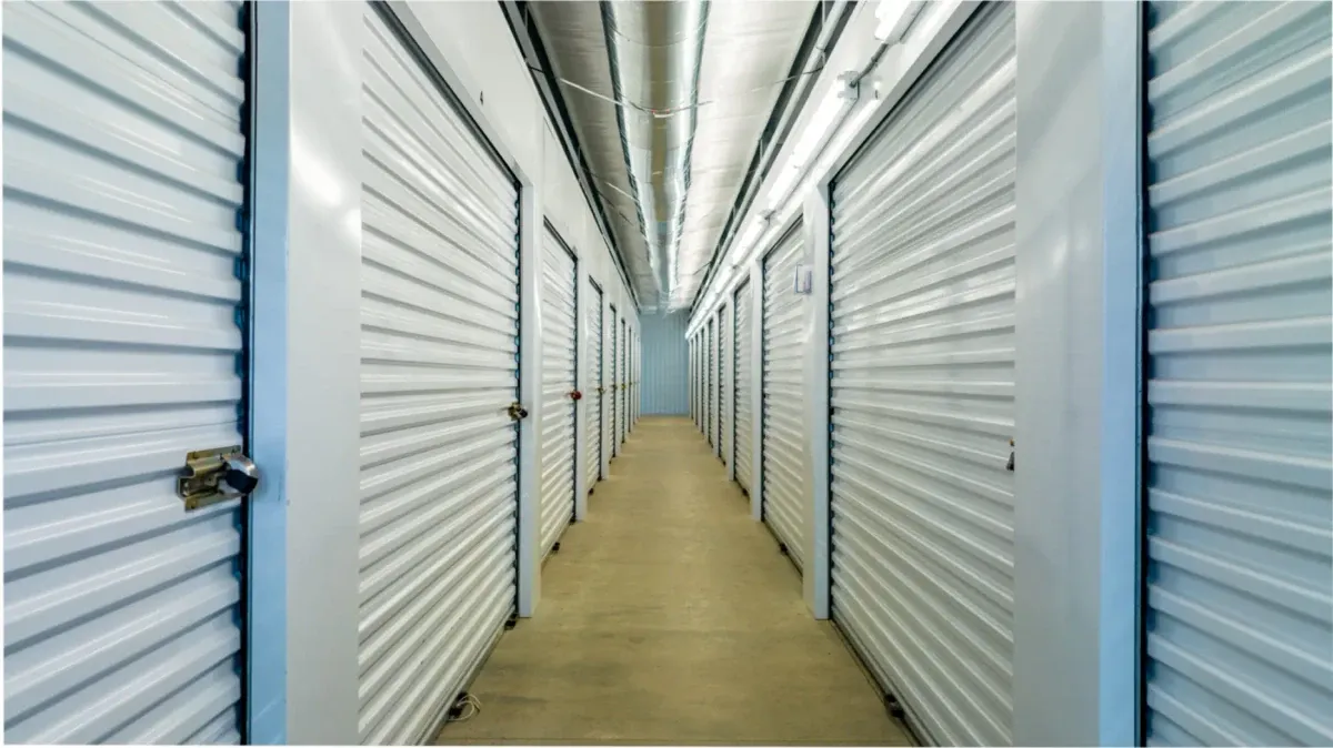 View of indoor storage at Rusk, TX self storage facility.