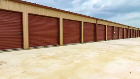 Outdoor storage at Hockley, TX self storage facility.